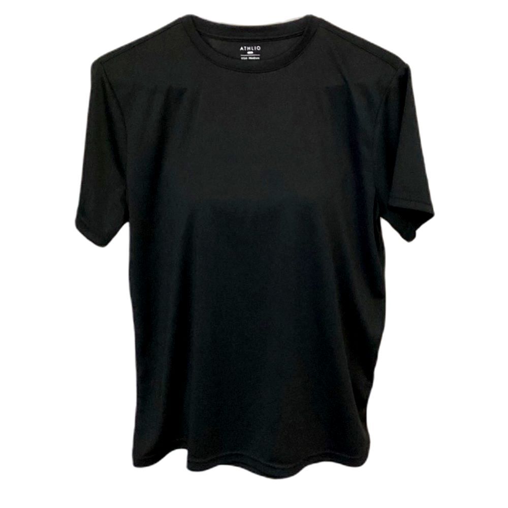 Athlio T-Shirt Men’s Size Medium Color Black 100% Polyester